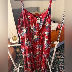 Torrid Red and Blue Maxi Dress